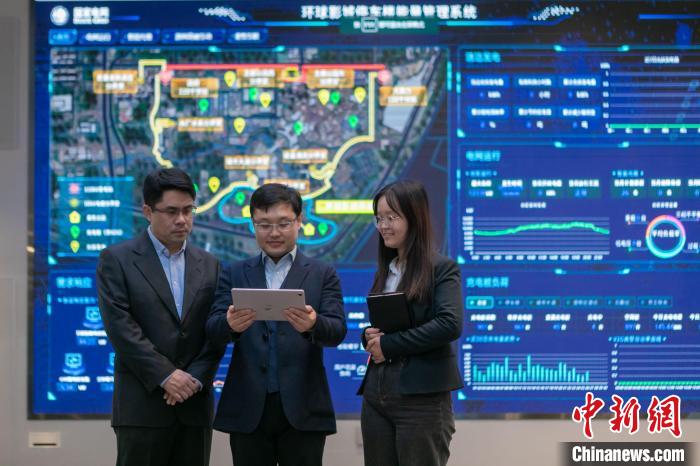 国网北京通州供电公司科技数字化中心人员监测环球度假区内电力设备运行情况 ...